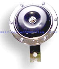 12volt or 6volt Black horn with chrome ring 105mm diameter (H105GTC) - CH02