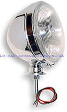 Load image into Gallery viewer, Chrome Headlamp with 7&quot; domed reflector for RHD. Free bulbs - CL03
