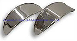 Stainless steel headlamp visors (Pair) - CL01