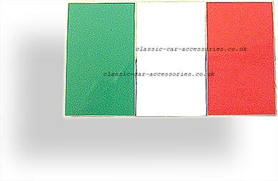 Enamelled metal flag of Italy badge 38 x 21mm. Self adhesive back. - CXB0245