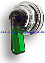 Load image into Gallery viewer, Illuminated Indicator Switch, dash mounted twist action green knob - CLS0172
