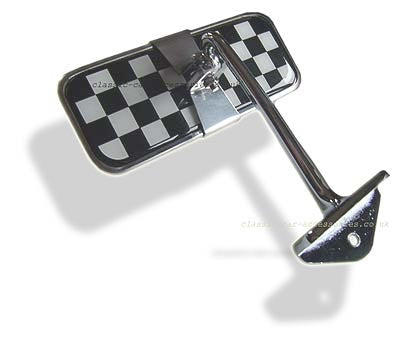 Interior Rear View mirror for Mini with chequered flag - CMN091