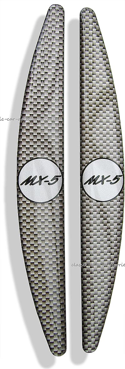 Door edge protectors with MX5 motif (Pair) - CXB08271