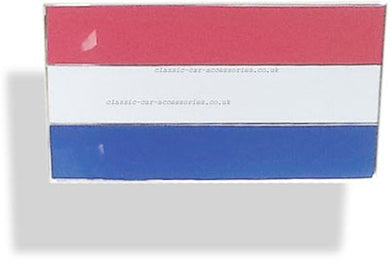 Enamelled metal Nertherlands flag badge 38 x 21mm Self adhesive back. - CXB0247