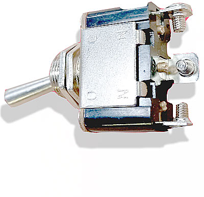 Change-over switch with 3 screw terminals and  On/On chrome toggle [S11] - CLS01110