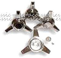 Set of chrome wheel spinners. Set of 4. - CXB091