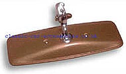 MGB interior Rear View mirror head with gold painted back & chrome clamp - CMN08