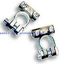 Alloy battery terminals for round posts. (Pair) - CLS1093