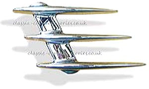 Chrome air flow streak side vents (Pair) - CXB0912