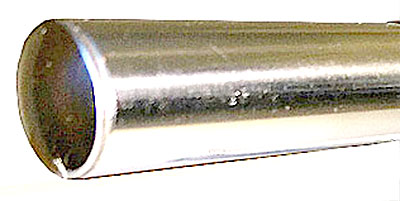 Stainless steel Badge bar only STRAIGHT including end caps (no brackets) - CXBB033