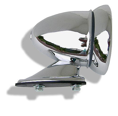 Racing style all chrome mirror
