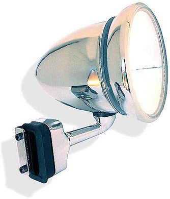Clamp-on Chrome Racing style mirror (437) - CME102
