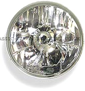 Clear crystal glass lens with patterned reflector 7