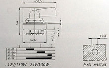 Load image into Gallery viewer, Rotary headlight switch dash mounted twist action
