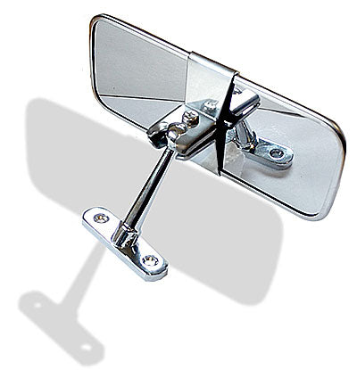Universal Interior Rear View mirror with stainless steel back 