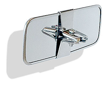 Stainless steel backed interior Rear View mirror head only - back - CMN080