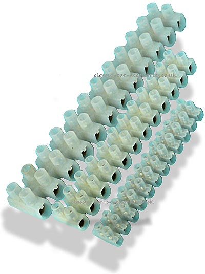Electrical connector strips with 12 connectors  5a, 15a or 30a