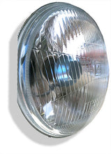 Load image into Gallery viewer, 7&quot; Domed Headlamp reflector including free bulbs

