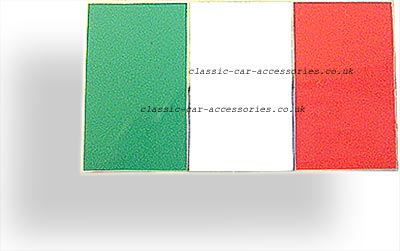 Enamelled metal flag of Italy badge 51 x 29mm Self adhesive back. - CXB02451