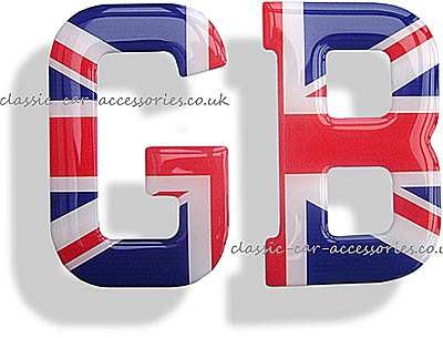GB flexible clear resin Union Jack letters  - CXB010122