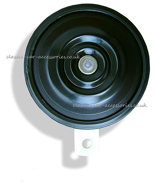 12 volt all black disc horn 75mm diameter - CH020