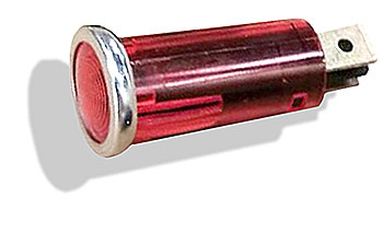 Plastic Indicator light Blue, Amber or Red with bright bezel - CLG021