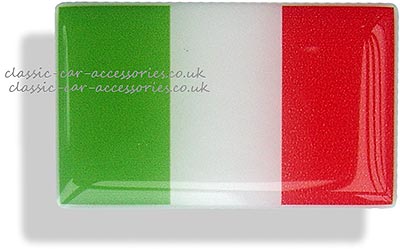 Resin encapsulated Italian flag 47 x 27mm - CXB0233