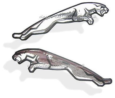 Jaguar leaper self adhesive chrome badges (Pair)