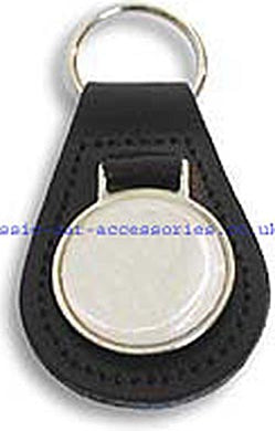 Leather look key fob with motif location - CX1092