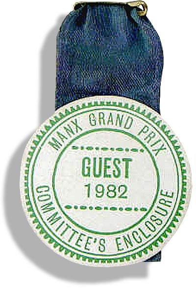 Manx grand prix VIP enclosure badge - CZ014