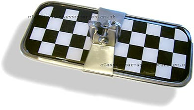 Self adhesive chequered flag for Rear View mirror back or mirror and flag - CMN082