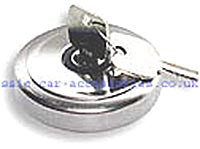 Polished stainless steel locking fuel cap