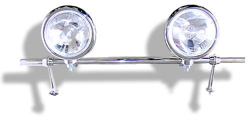 Badge bar with 125mm spot lights. Diecast chrome legs