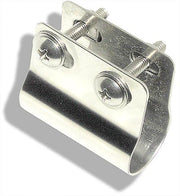 Badge bar clip in polished stainless steel for ¾" (20mm) bars - CXBC01