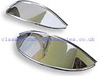 Stainless steel headlamp peaks (Slim design) Pair - CL012