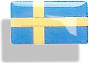 Resin encapsulated flag of Sweden 47 x 27mm - CXB02372