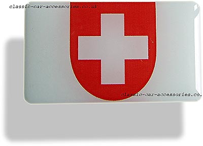 Resin encapsulated flag of Switzerland 47 x 27mm - CXB02392