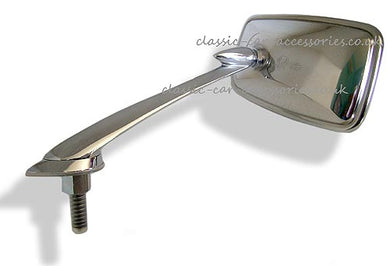 Tex wing mirror with sweptback stem and oblong mirror