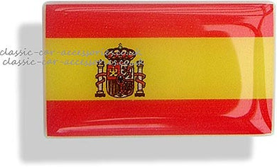 Resin encapsulated Spanish flag 47 x 27mm - CXB0234