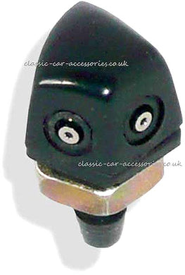 Black windscreen twin washer jet - CXW056